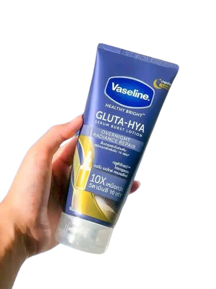 Vaseline Gluta - Hya OverNight Radiance Repair Serum Burst Body Lotion Size - 300ml
